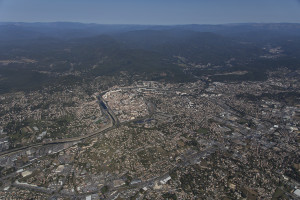 France, Gard (30), Alès (vue aérienne)