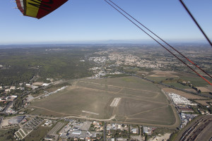 Vue aérienne de Nîmes Alès et du Gard