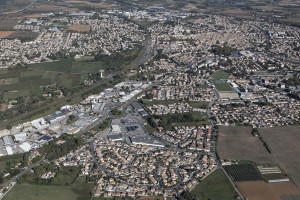 France, Gard (30), Lunel (vue aérienne)