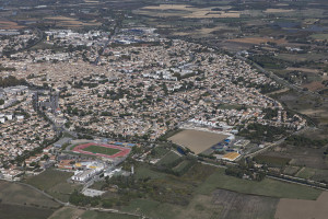 France, Gard (30), Lunel (vue aérienne)